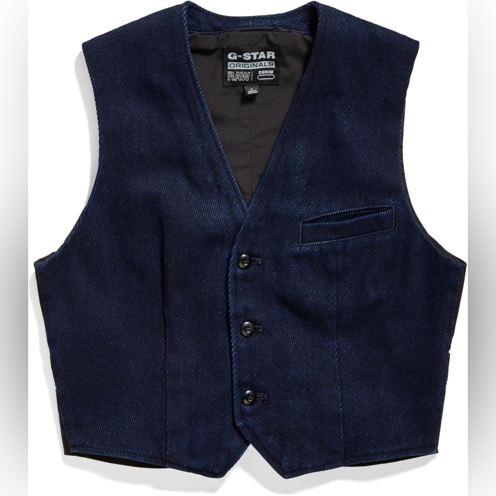 G-Star Navy Blue Vest Collaboration with Anthropologie
